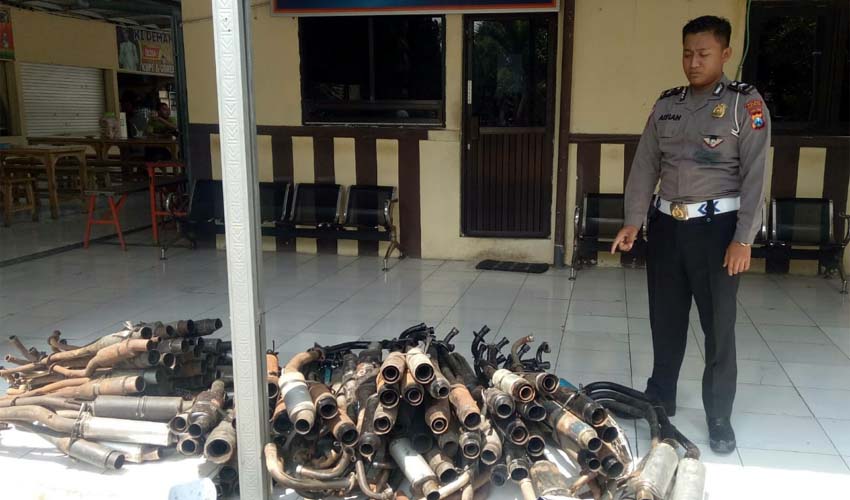 57 Knalpot Brong dan 25 Sepeda Motor Protolan Pasuruan akan Dicincang