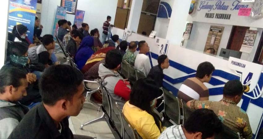 Ruang Satpas Polres Pasuruan sebelum di tutup