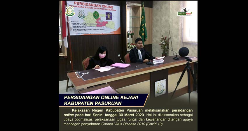 Masa Physical Distancing, Kejari Kabupaten Pasuruan Sidang Online