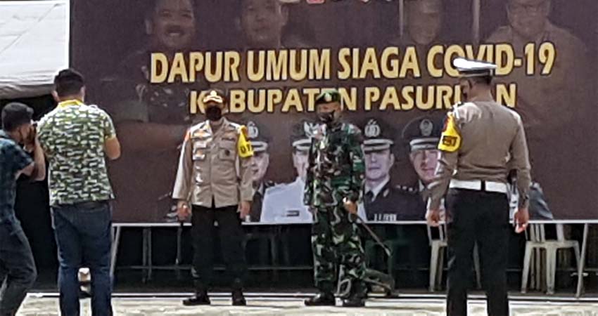 Polres Pasuruan Dan Yonkav 8 Tank Bangun Dapur Umum